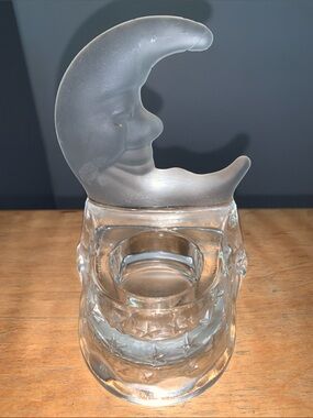 PartyLite Frosted Moon Clear Votive Holder